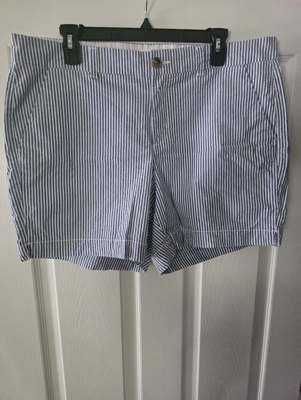 Old Navy Blue and White Striped Everyday Shorts